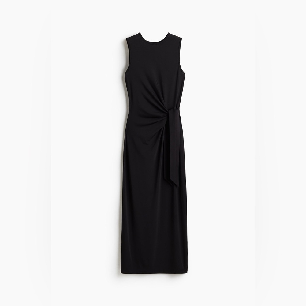 H&M PLUS KNOT-DETAIL DRESS in Black - Picture 4 of 12